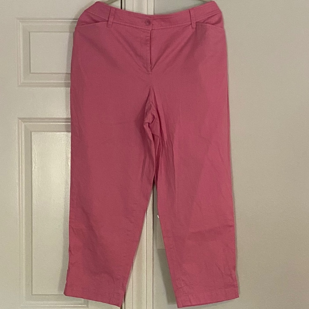 Talbot's Pink Perfect Crop Pant, Size 14 Curvy Fit